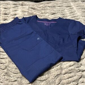 Navy Blue Scrub Set